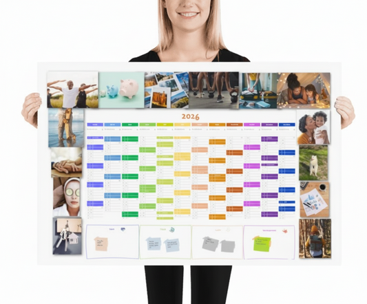Calendrier 4 en 1 - Multicolore vif